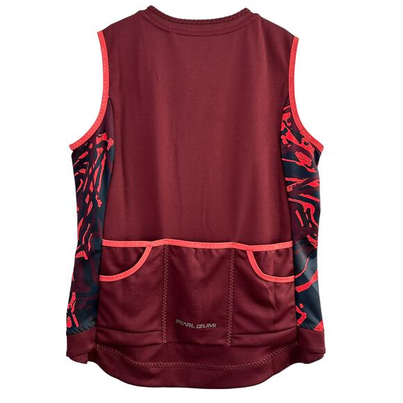 Pearl Izumi Full Zip Cycling Vest Women Large Dark Red Pockets Lightweight - Picture 2 of 6